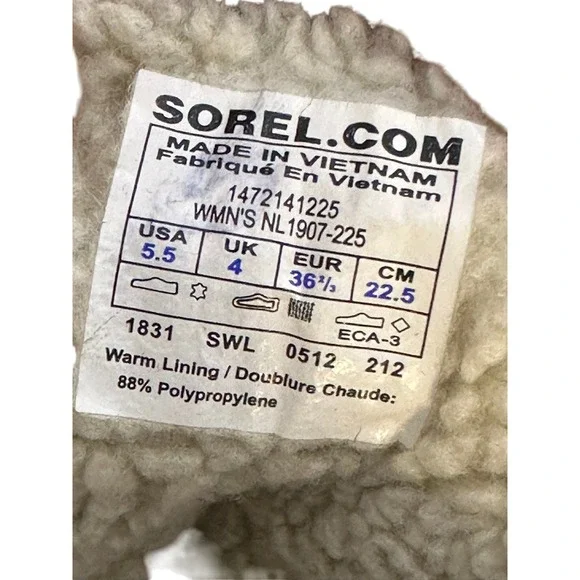 Sorel Tivoli High Women's Waterproof Snow Boots Lace Up Sherpa Lined Size 5.5 - Picture 16 of 16